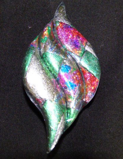 Polymer clay brooch