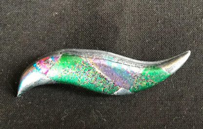 Polymer clay brooch