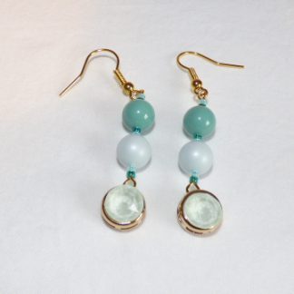 Pearl and Crystal drop earrings