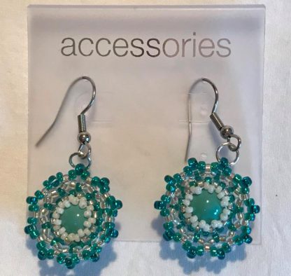 Circular drop earrings