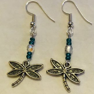 Dragonfly drop earrings