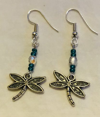 Dragonfly drop earrings