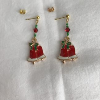 Beads and Charms Christmas earrings