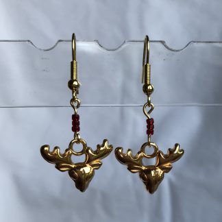 Beads and Charms Christmas earrings