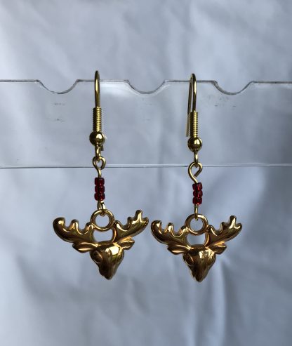 Beads and Charms Christmas earrings