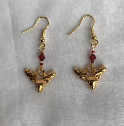 Beads and Charms Christmas earrings