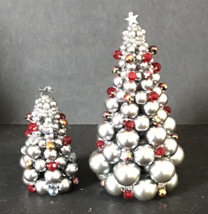 2 Beaded Christmas Trees