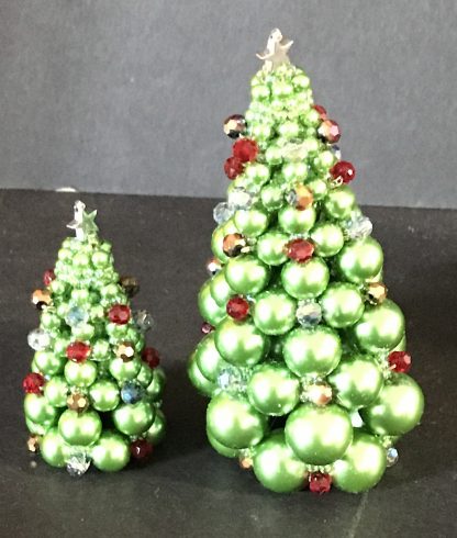 2 Beaded Christmas Trees