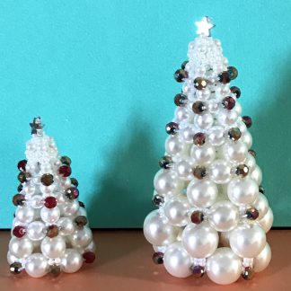 2 Beaded Christmas Trees