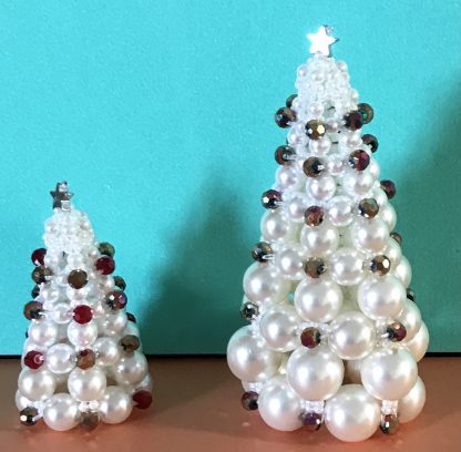 2 Beaded Christmas Trees